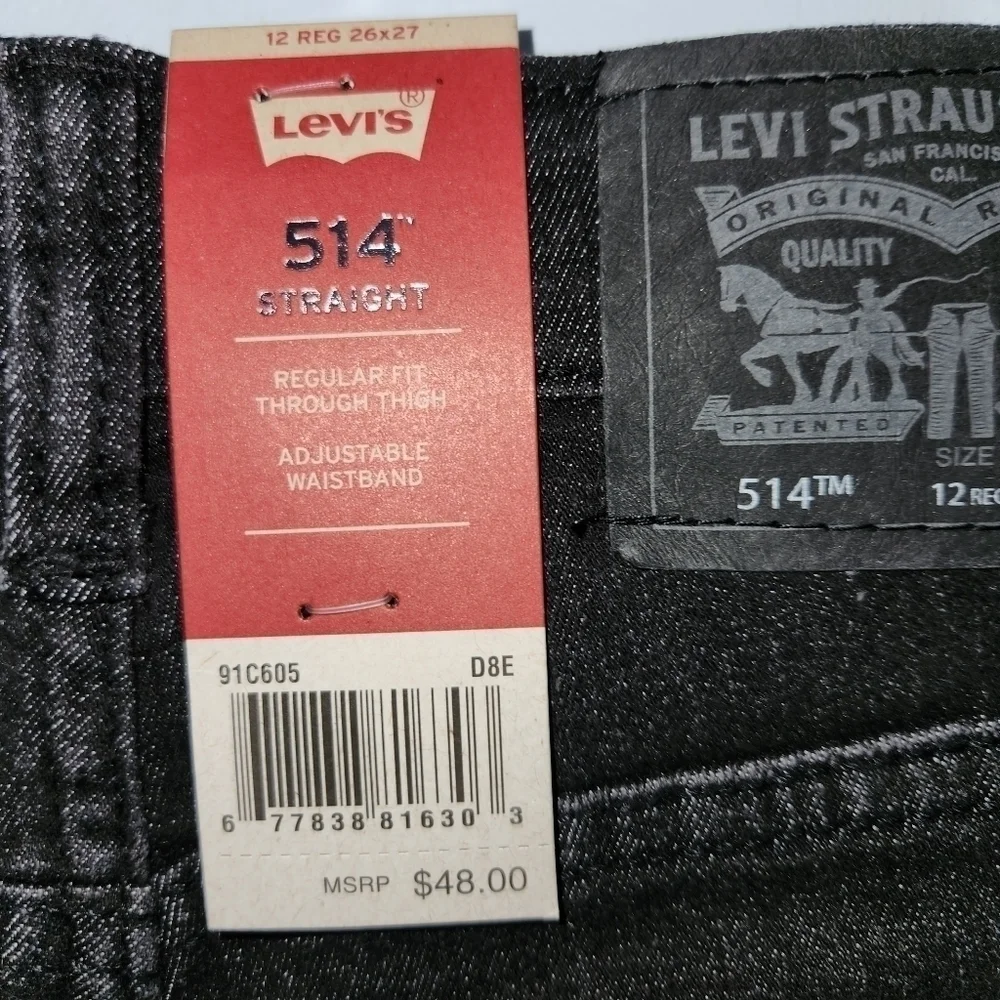 Levi's boys #514 straight jeans - Picture 6 of 7